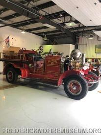 The former United1919 Ahrens-Fox on display at the museum courtesy of the Gladhill family. 